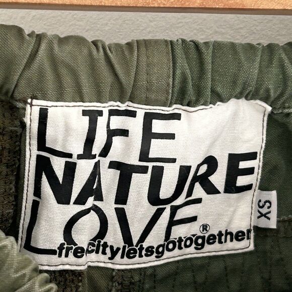 Free City Pants Size XS Olive Green Jogger Patchwork Zipper Cotton - Picture 9 of 13